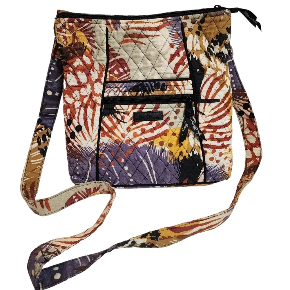 Vera Bradley Painted Feathers Crossbody‎ Purse.